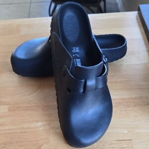 Birkenstock Black Slip-On Clogs (narrow)